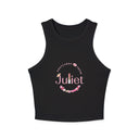 Floral Vintage Racer Tank Top for Women - Perfect for Summer and Celebrations