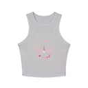 Floral Vintage Racer Tank Top for Women - Perfect for Summer and Celebrations
