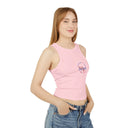 Juliet Floral Racer Tank - Women's Micro Rib Crop Tank Top