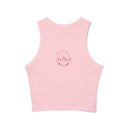 Juliet Floral Racer Tank - Women's Micro Rib Crop Tank Top
